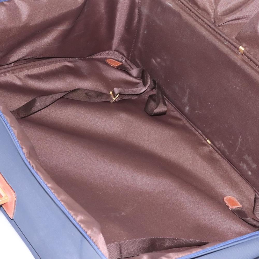Burberrys Travel Case Boston Bag PVC Navy Brown Auth ti2922 - Picture 12 of 16